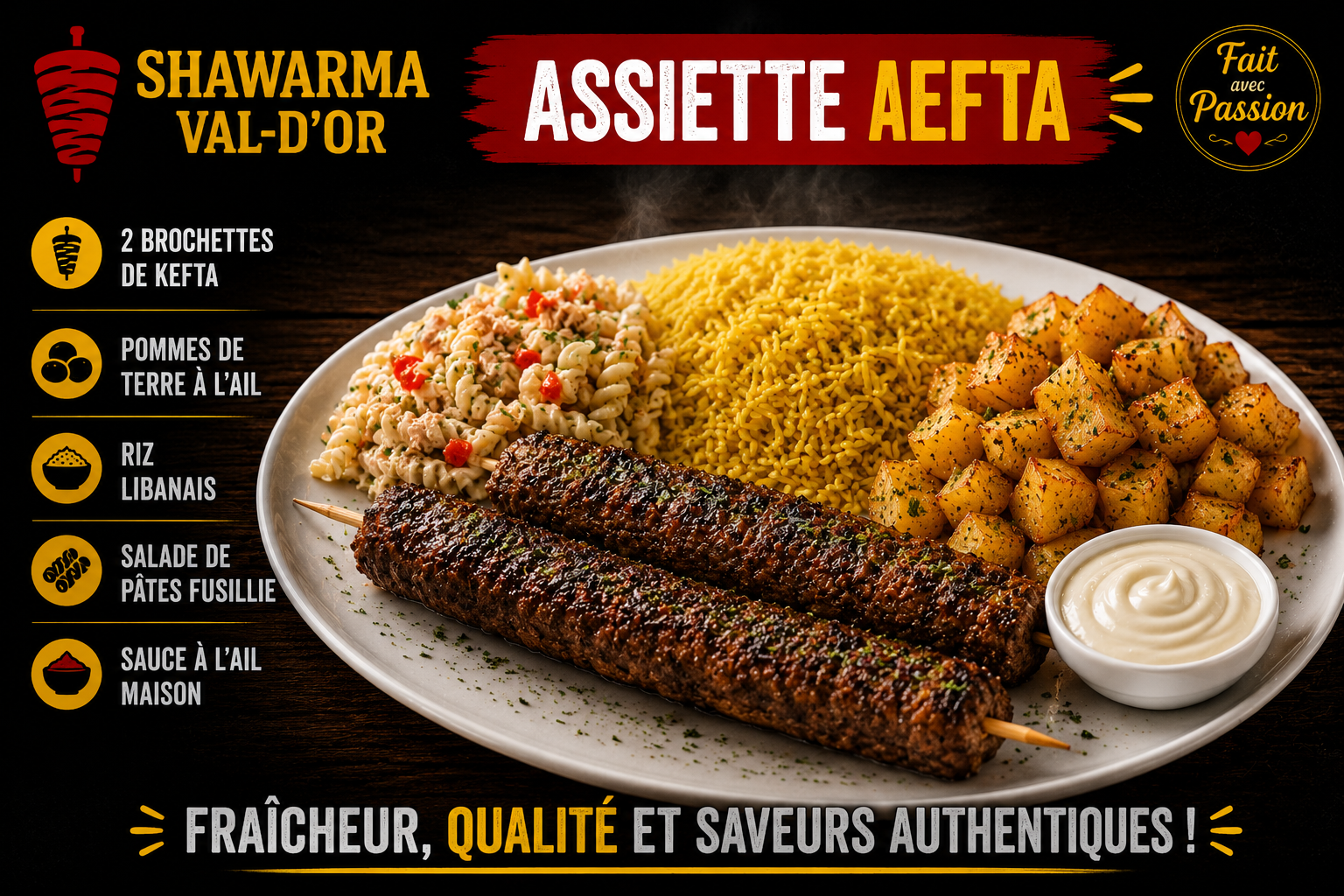 assiette kefta