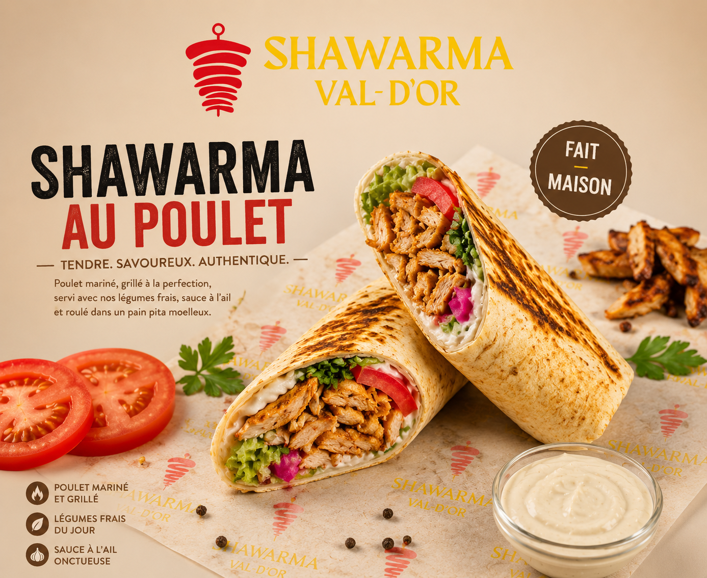 pita au poulet