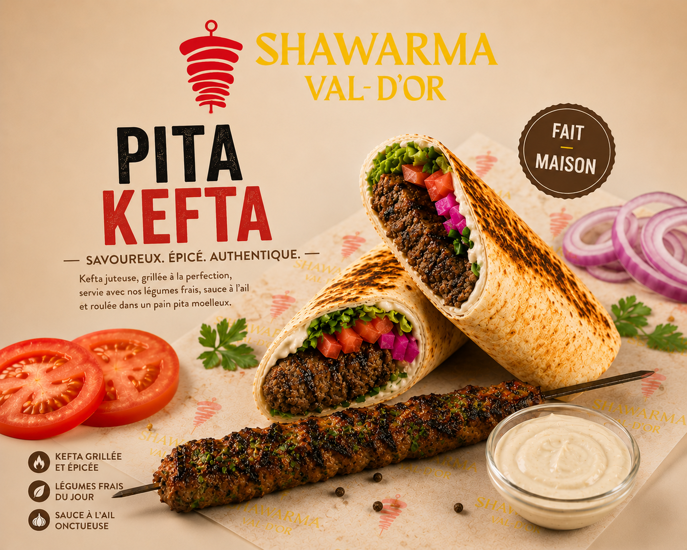 pita kefta kabab f