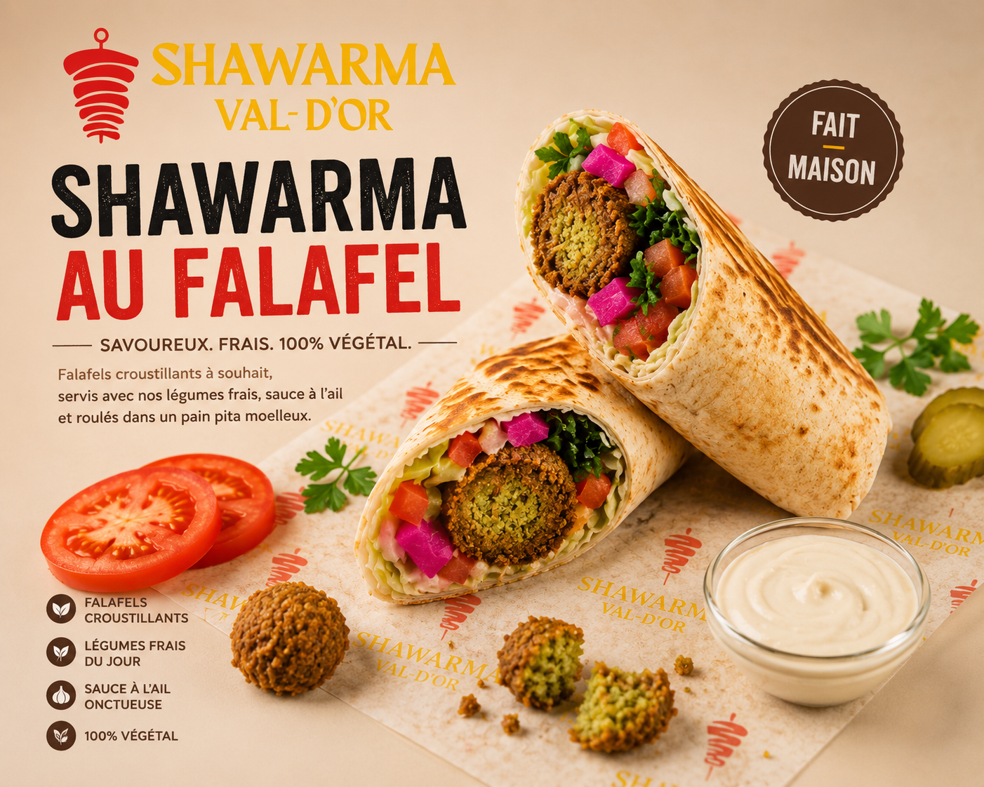 shawarma au falafel