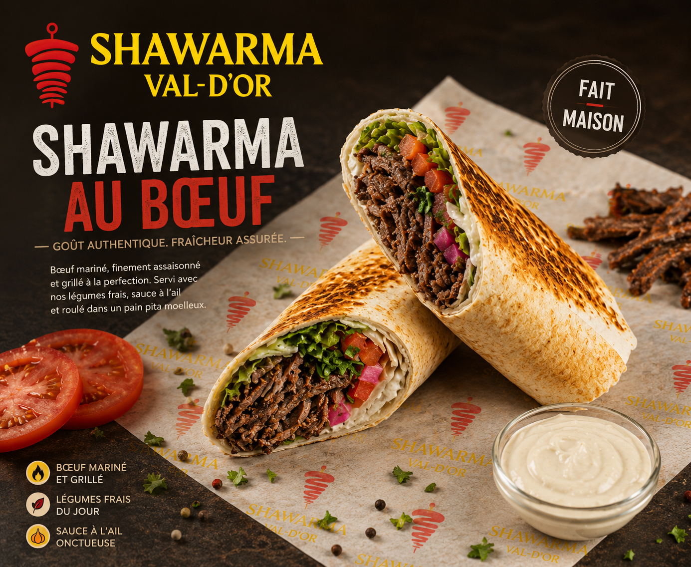 shawarma au boeuf